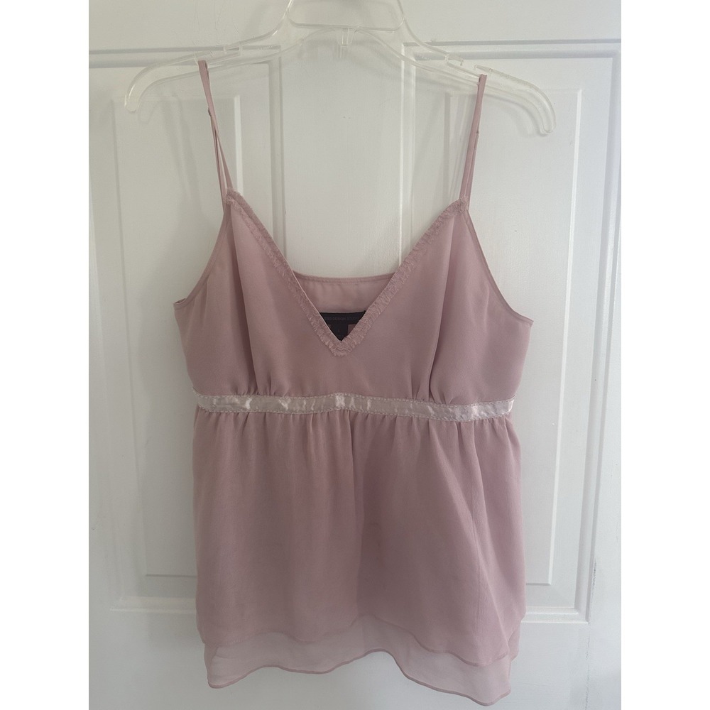 Vintage Y2K Express Design Studio Silk Blend Camisole Tank Top Women Large Pink